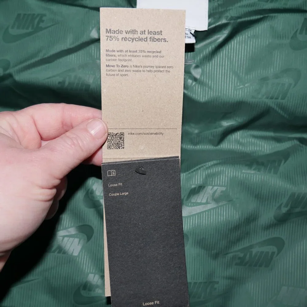 Nike Sportswear Club Primaloft Water-Repellent Puffer Vest Men’s Size M Green